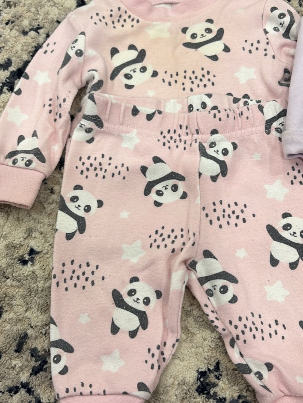 Care Bears Lavender & Pink Baby One-Pieces with Panda and Heart Prints - Picture 2 of 10